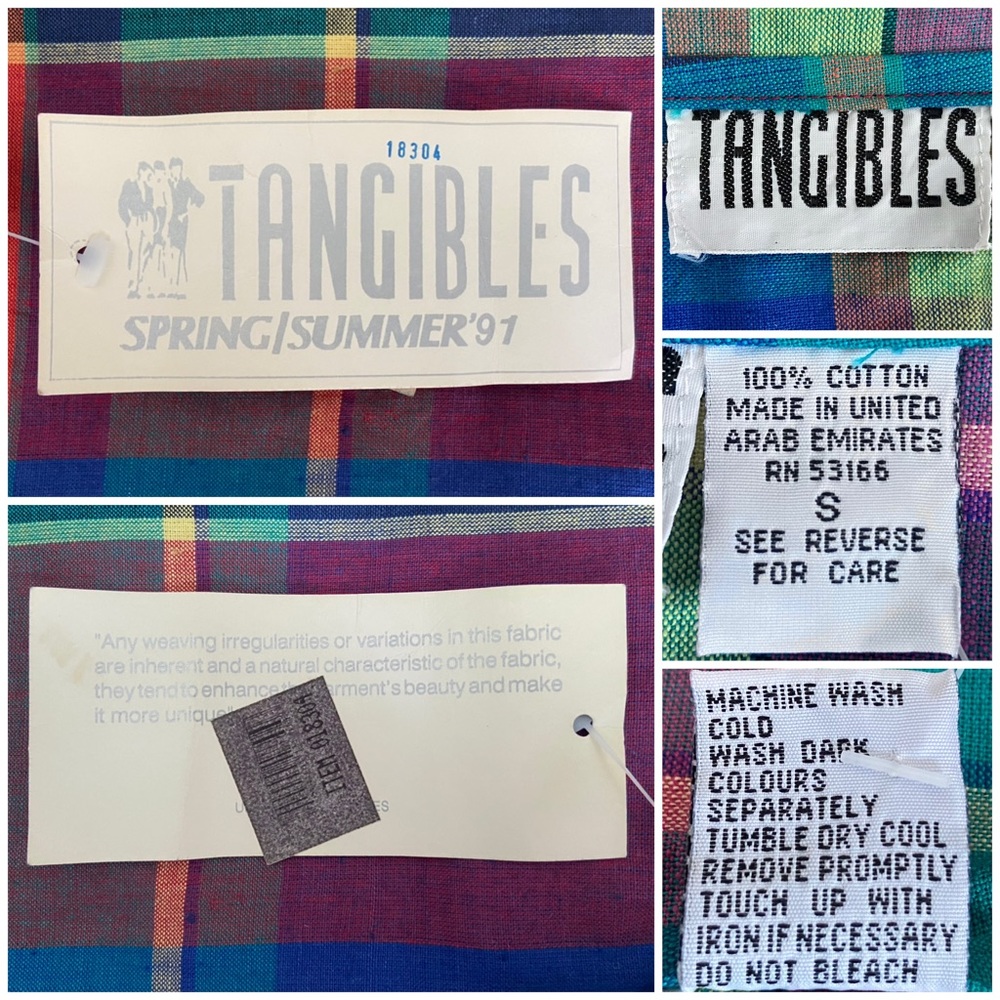 🌈 Tangibles, Vintage Cirque Arc-En-Ciel Madras Plaid Dress - Picture 13 of 16
